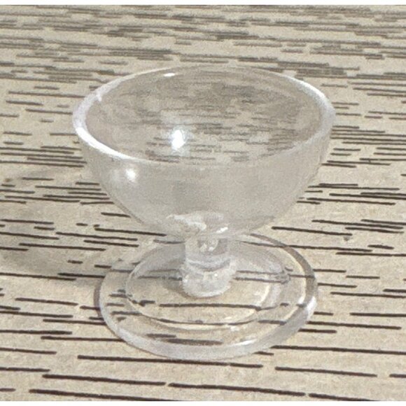 Miniature Marx Little Hostess Clear Plastic Wine / Water Glass & Goblet For Doll - Picture 5 of 8
